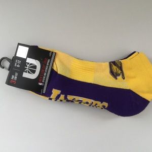 LA Lakers Official Licensed Apparel Men’s No Show Socks, NWT
